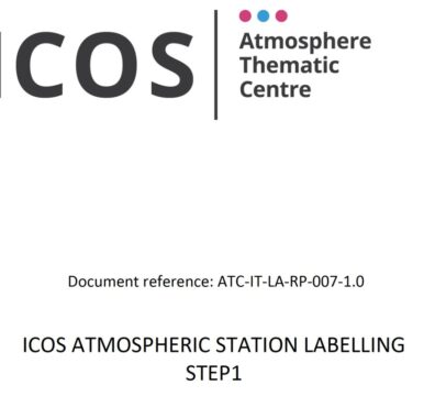 Approved the Step 1 of the labelling for Potenza site as Atmospheric Class 1 station in ICOS